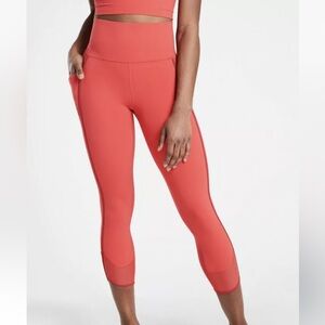 Athleta Salutation Stash Pocket II Capri in Lychee Red